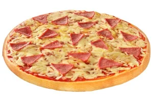 Tomaten, kaas en ham